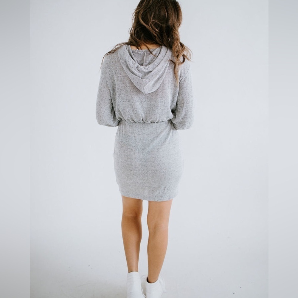 Andree By Unit Hoodie Dress Women Small Lightweight Knit Sport Casual Minimalist - Picture 2 of 14